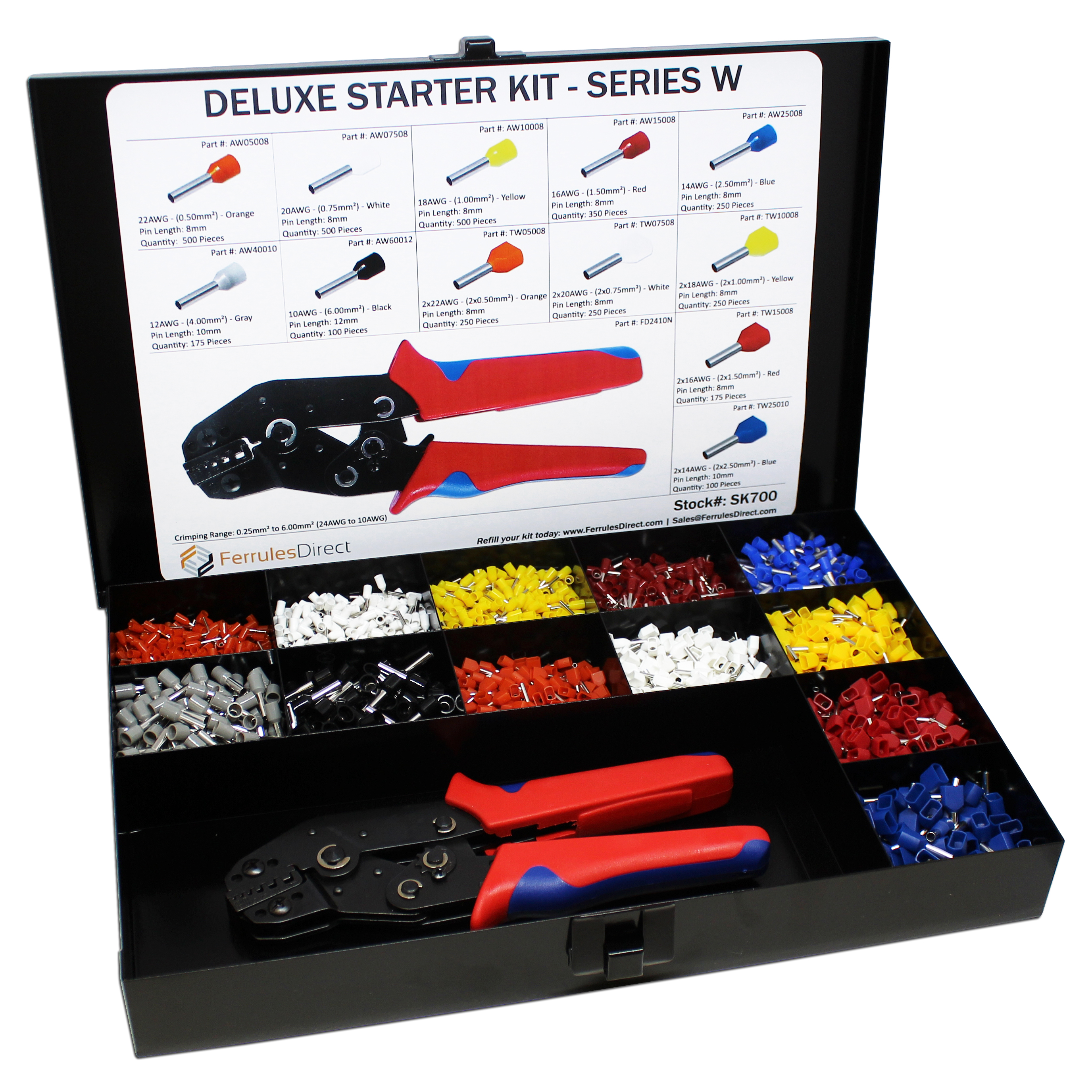 1TKD-G Deluxe Wire Ferrules Starter Kit - W Series