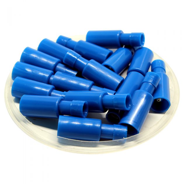 16-14 Gauge Male Bullet Connectors 200 Pack - Fully Insulated Vinyl .156 UL